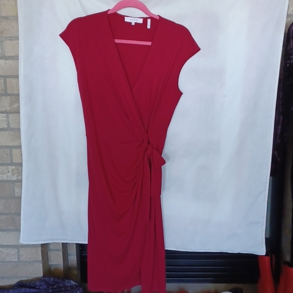 LARK & RO wrap dress, burgandy